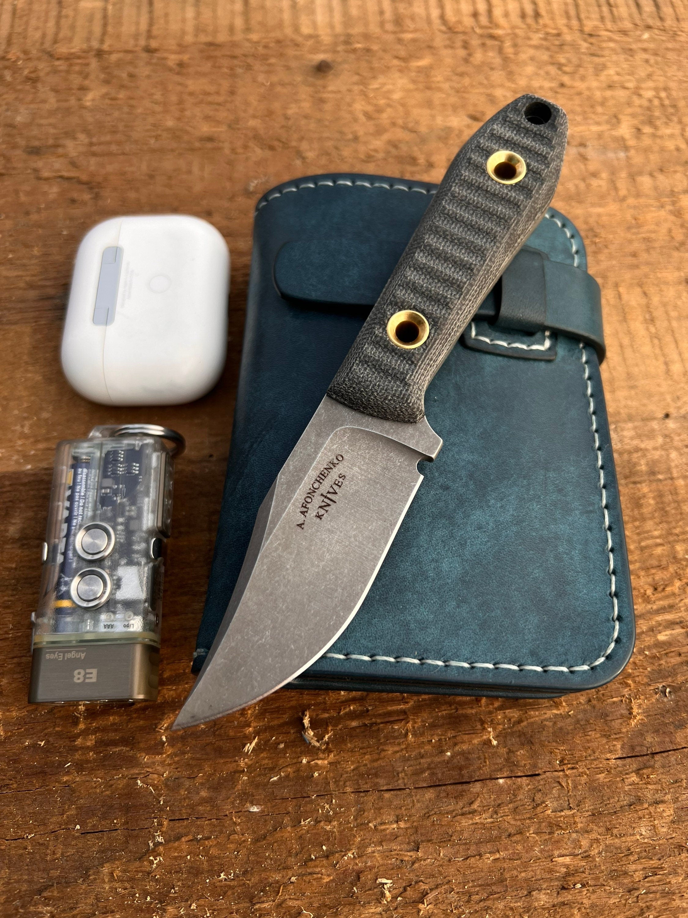 City Bowie EDC Knife – Black – Stonewashed