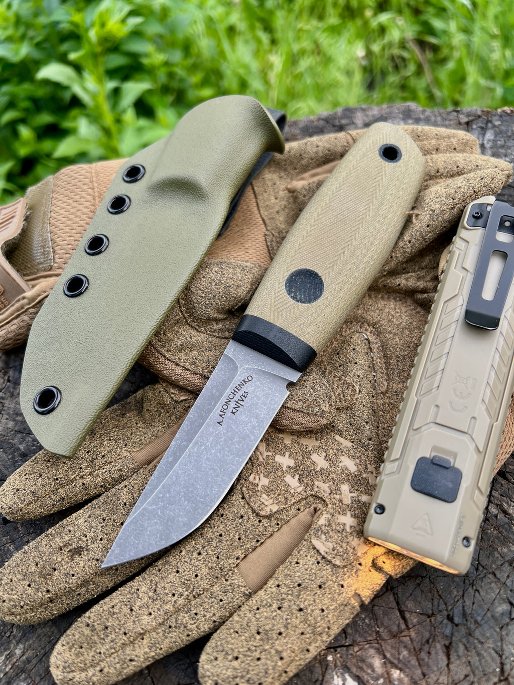 Hi-Tech Puukko Stonewashed – OD Green