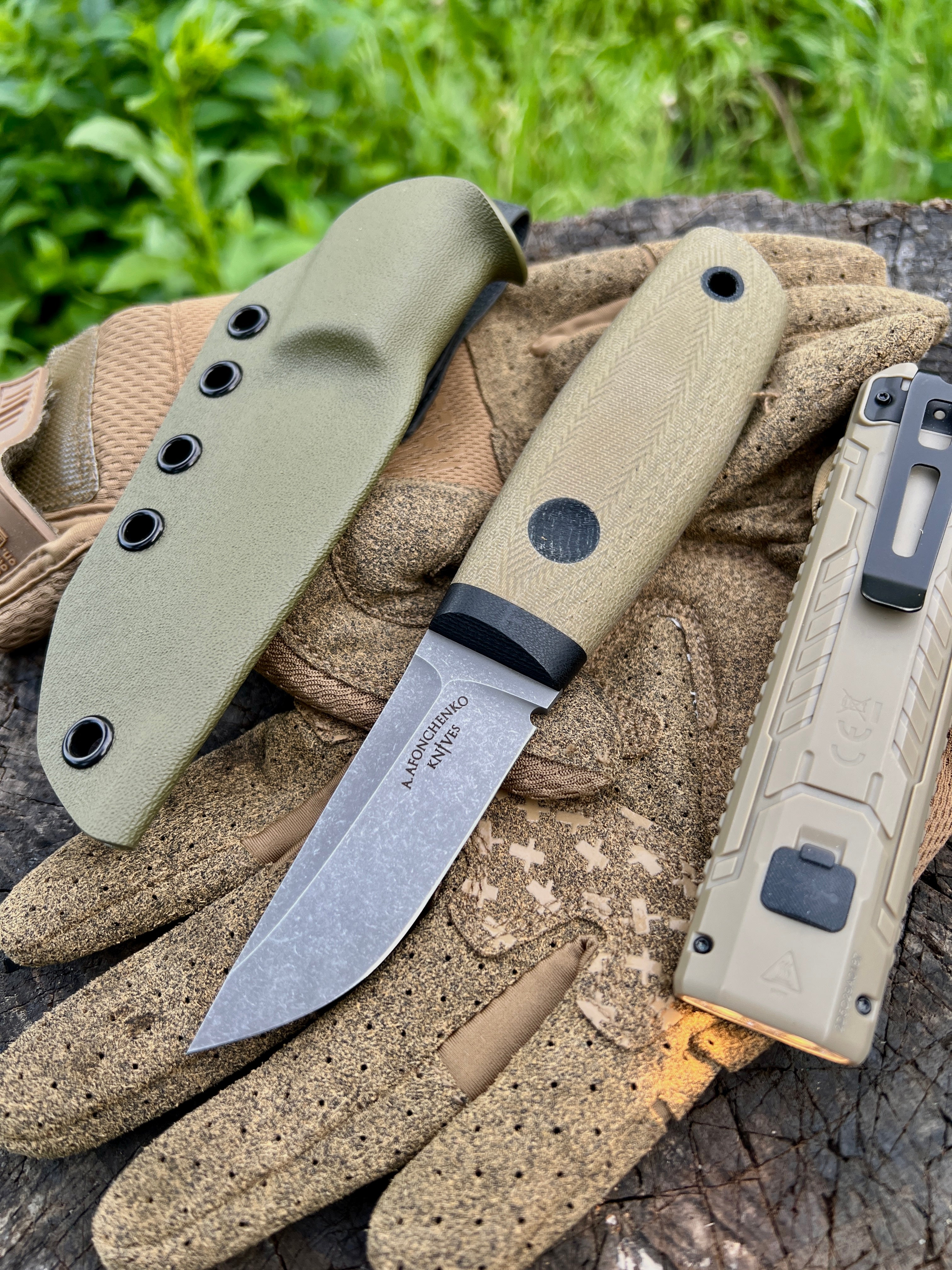 Hi-Tech Puukko Stonewashed – OD Green