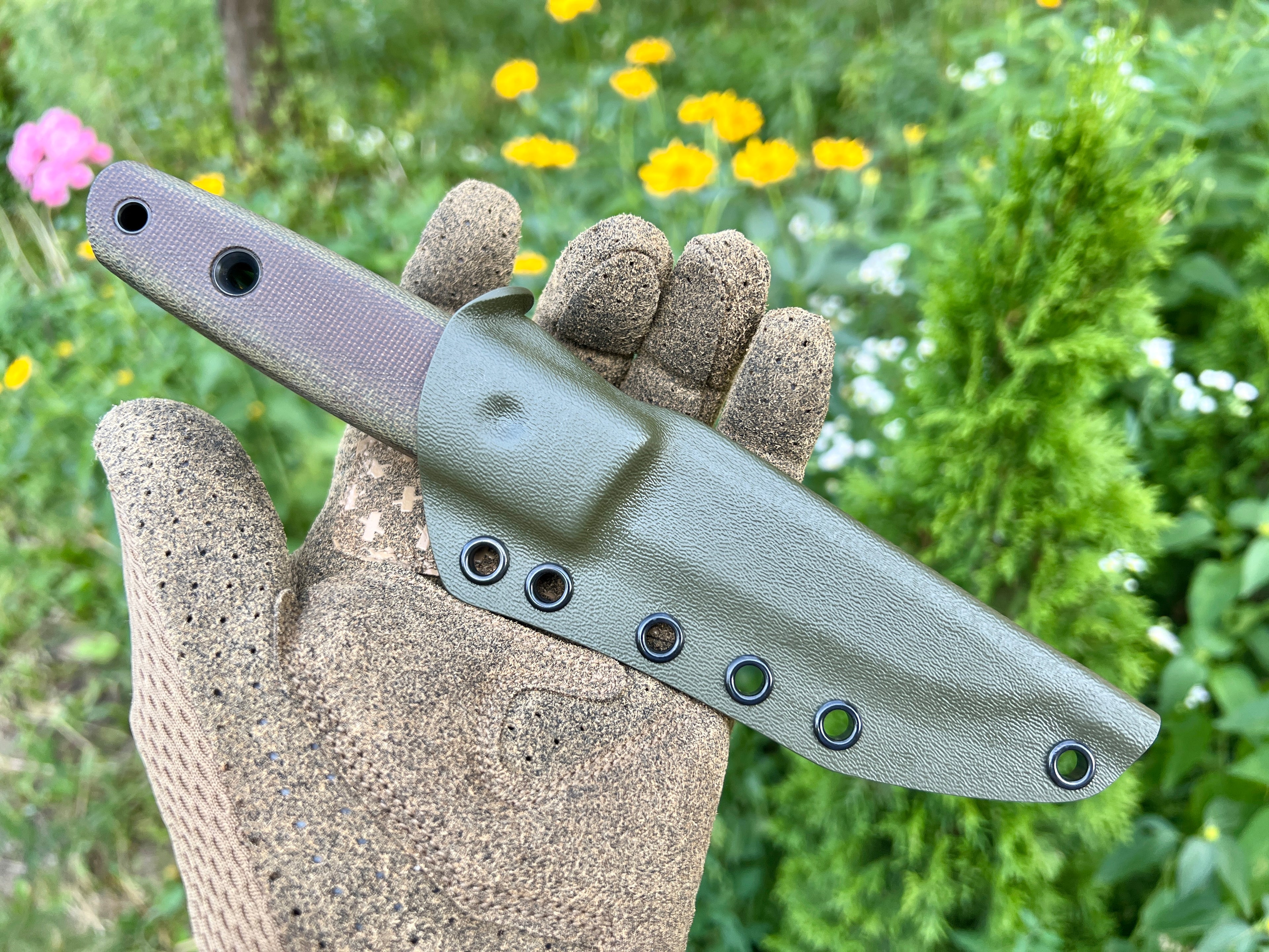 Puukko Fulltang OD green Stonewashed