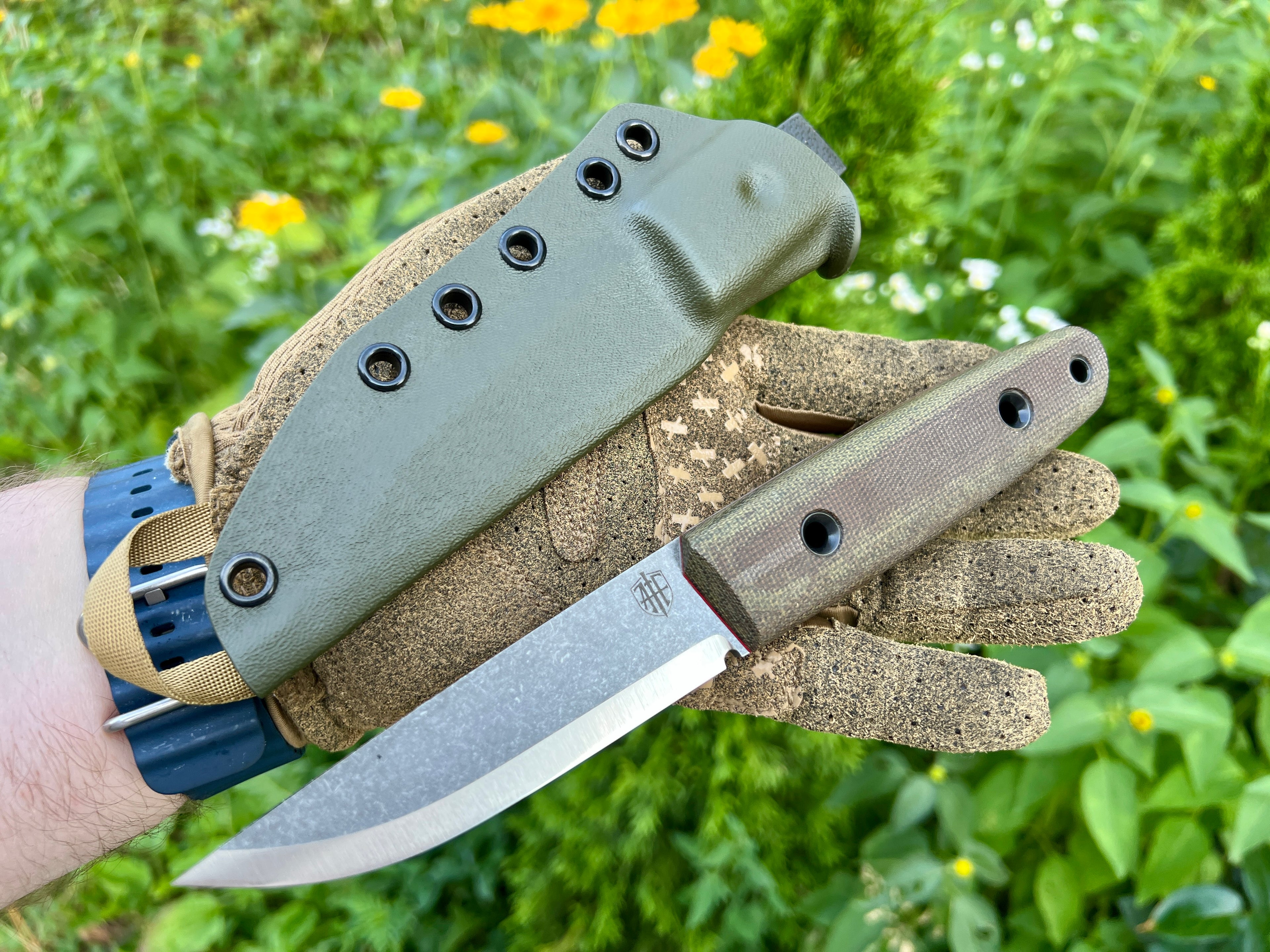 Puukko Fulltang OD green Stonewashed